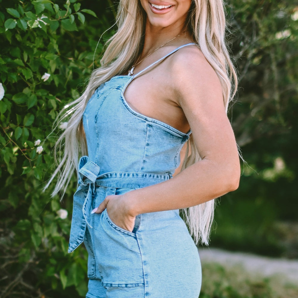 Denim Romper