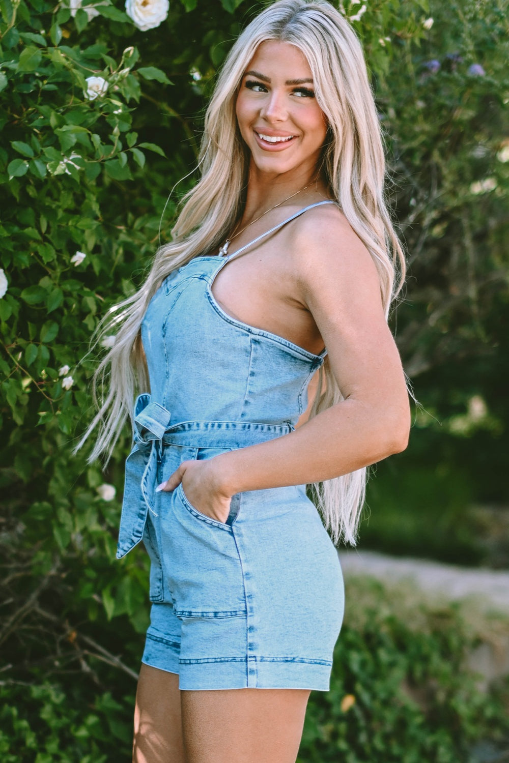 Denim Romper