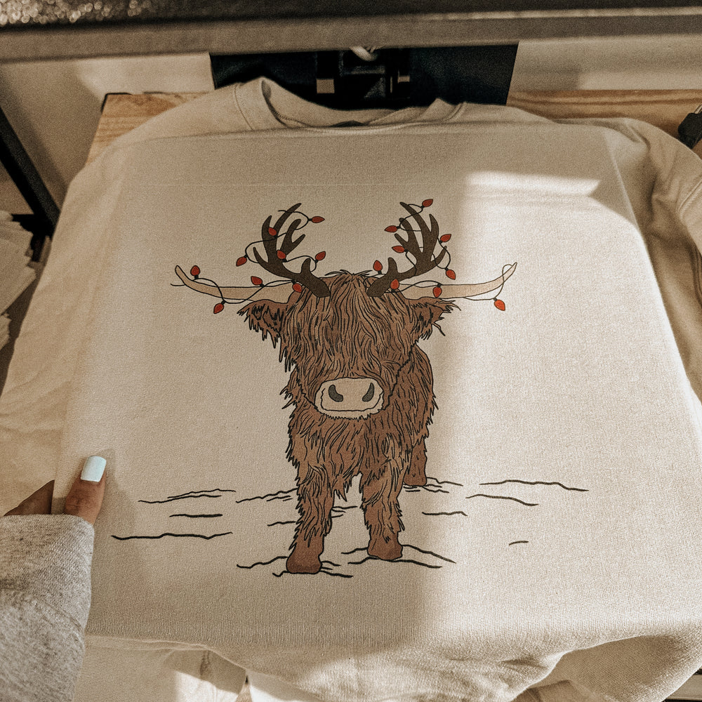 Highland Cow Christmas Crewneck