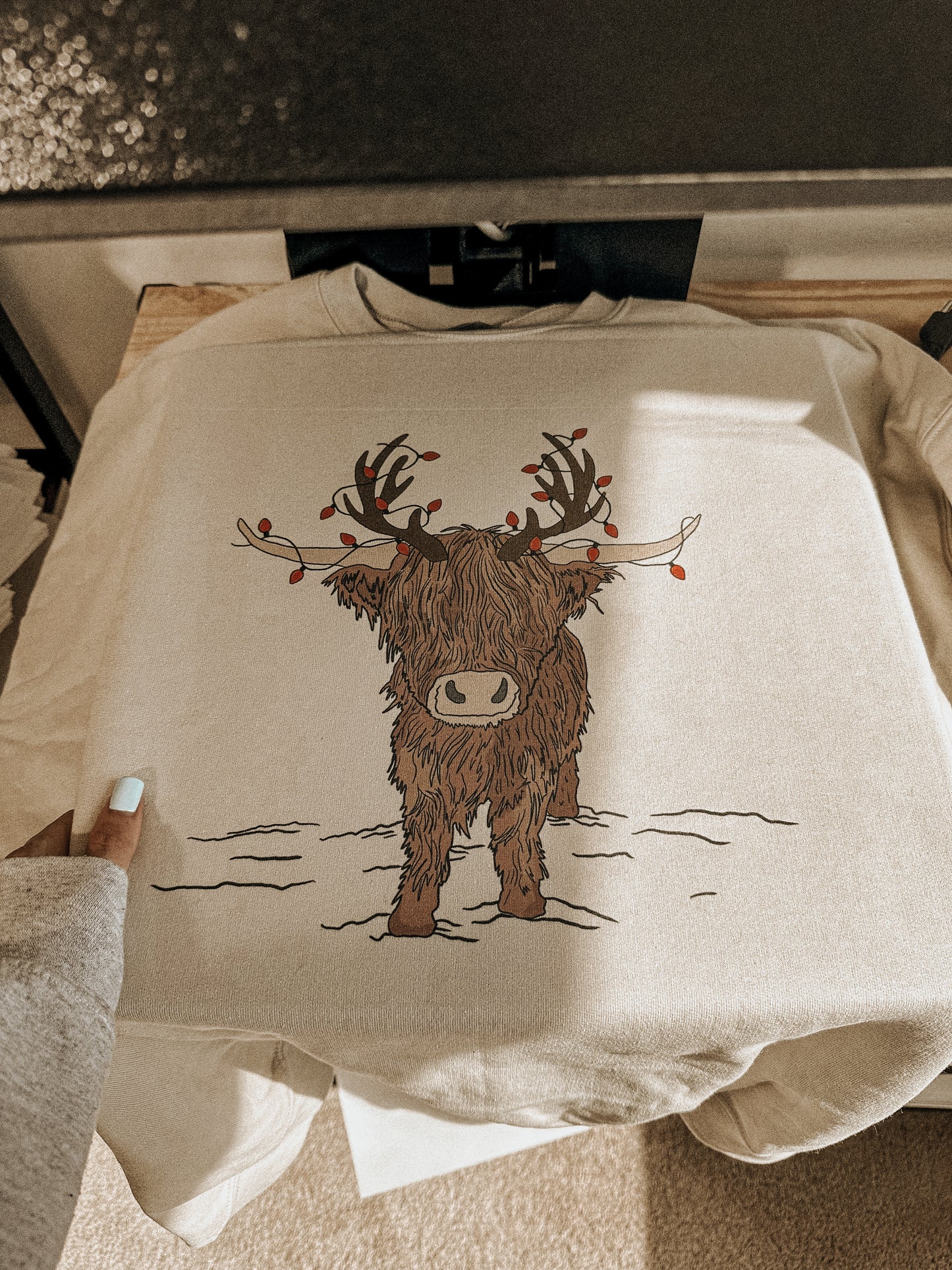 Highland Cow Christmas Crewneck