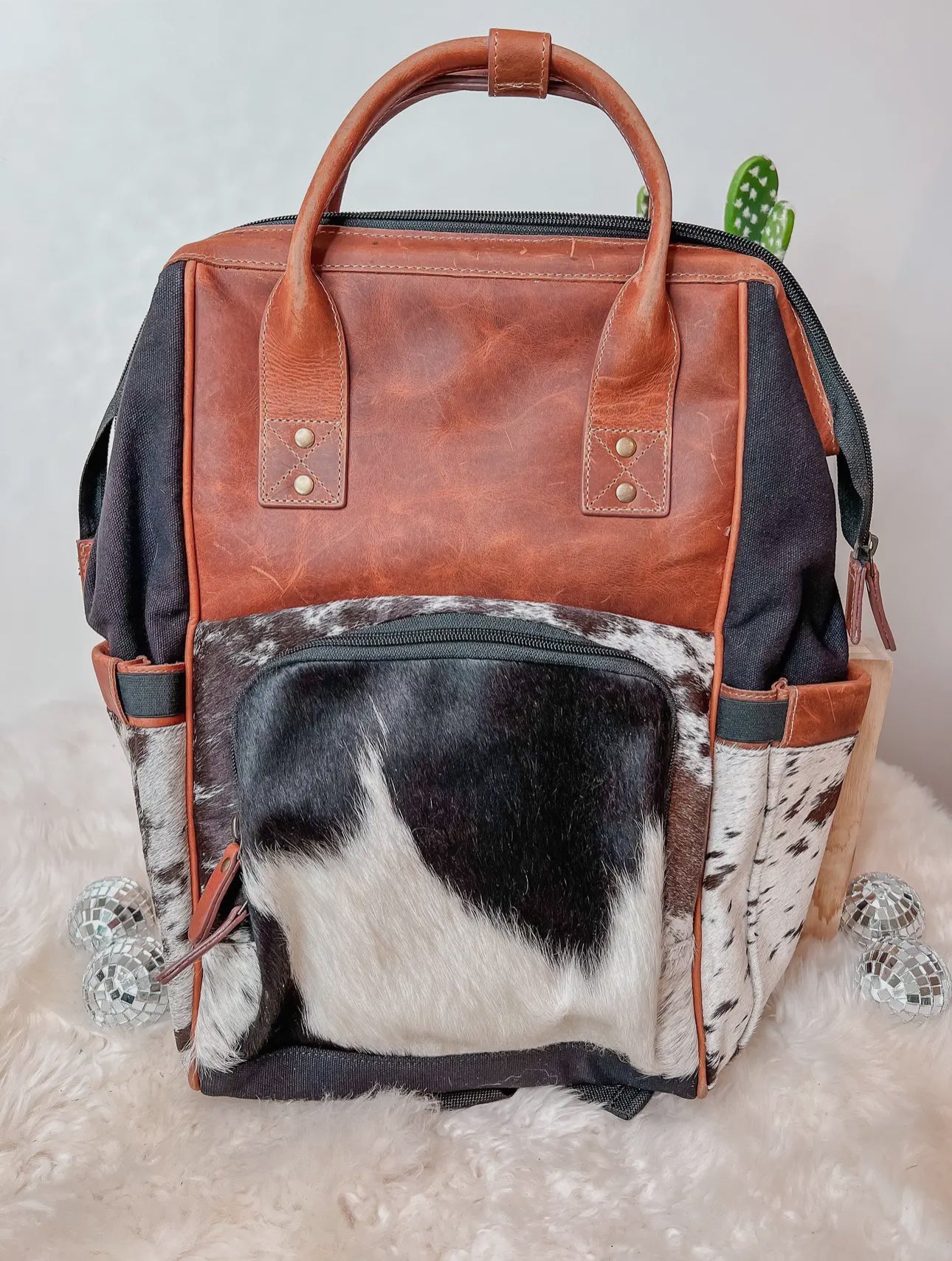 Lakelynn Cowhide BackPack/Diaper Bag – Cactus Stitch & Co