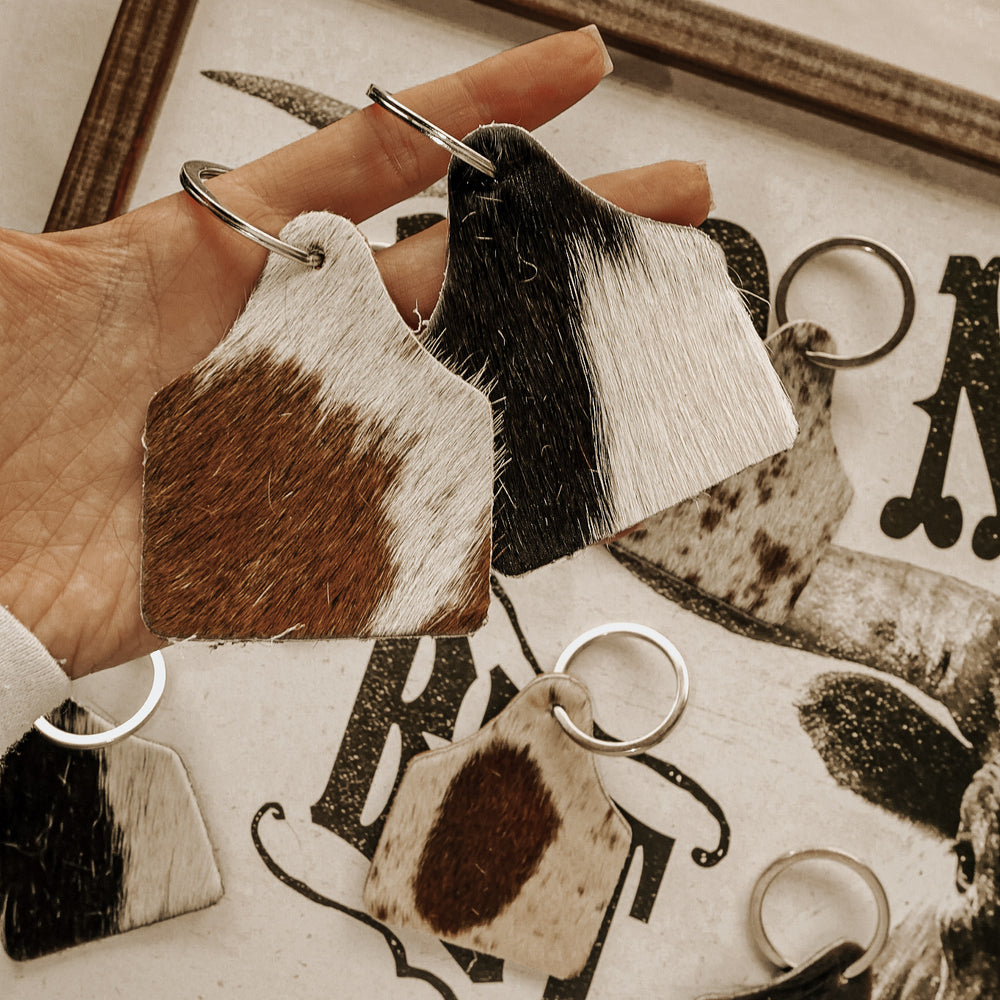 Cowtag Cowhide Keychain