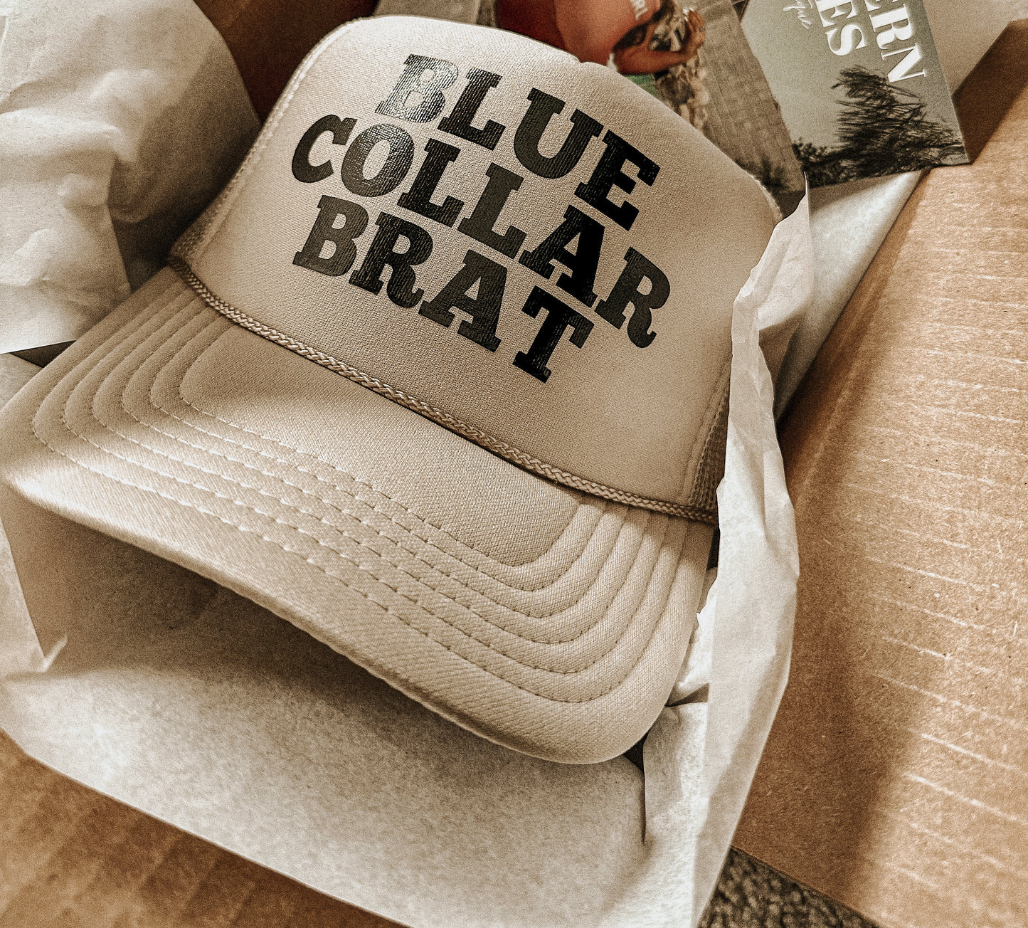 Blue Collar Brat Trucker Hat