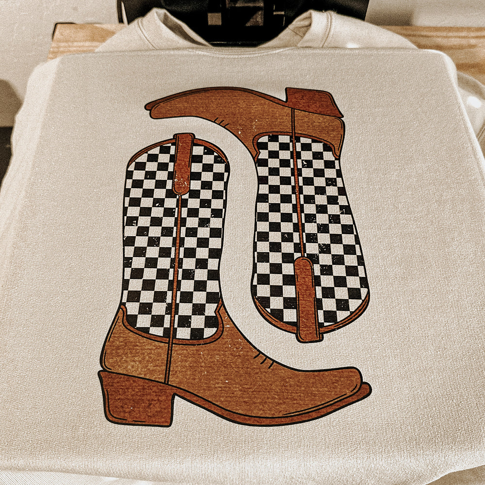 Western Boots Crewneck